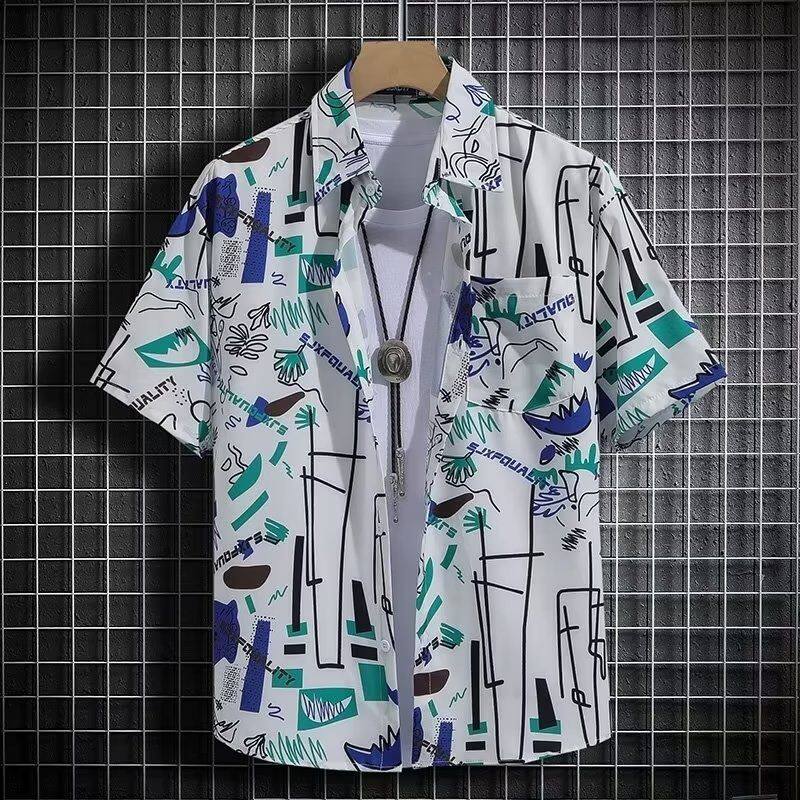 Silk summer thin quick dry beach trend shirt