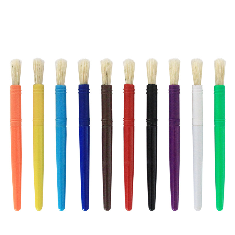 Kindergarten fine painting pig brush children plastic candy pen graffiti round head coarse brush 5