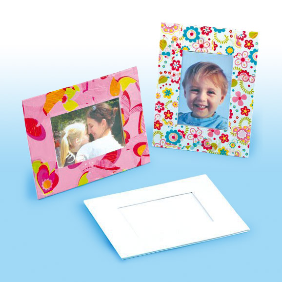 Children's creative paper white photo frame kindergarten hand DIY graffiti fine art material white blank frame photo wall