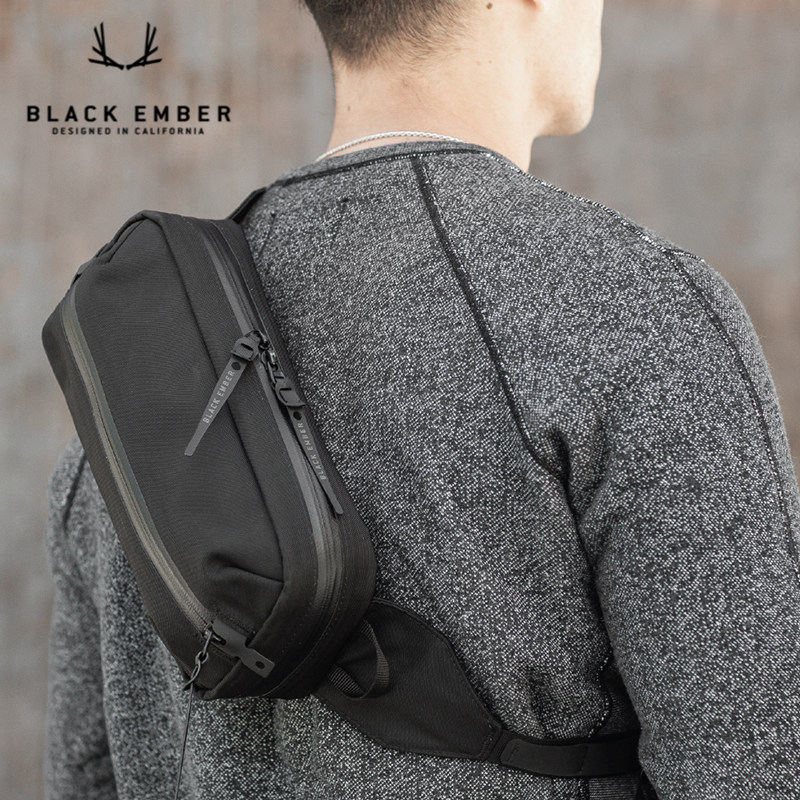 American Black Ember Sling waterproof outdoor leisure commuter chest bag shoulder bag