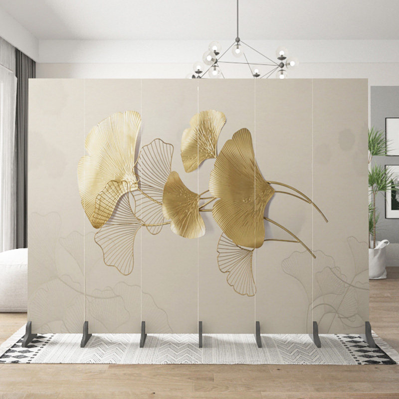 Office Screen Living-room Compartment Wall Panel Folding Movement Bifacial Into Door Small Household Type Home Modern Brief Nordic