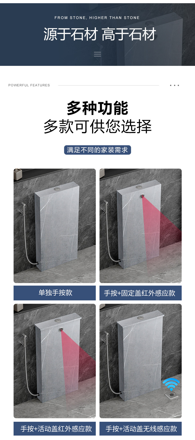 Squat toilet, rock plate flushing tank, energy-saving household bathroom, hidden floor-standing sensor squat toilet, squat pit, toilet bowl, water tank undefined