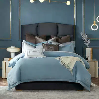 Carson spring new products 60 double-sided Tencel four-piece double high-end hotel sheets quilt cover bedding household