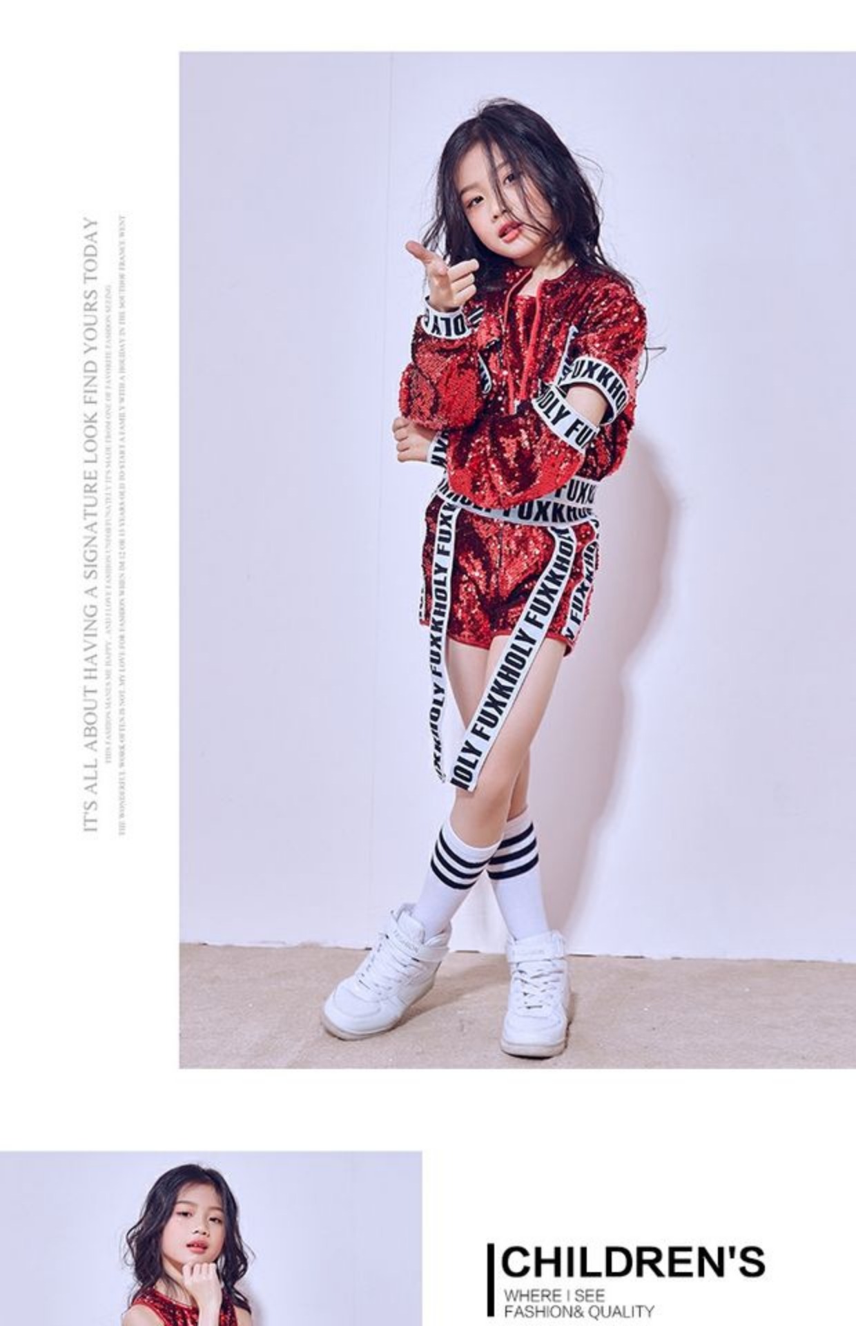 Trang phục khiêu vũ jazz trẻ em mới hip-hop sequin biểu diễn điệu nhảy đường phố Quần áo nữ jazz hiện đại trang phục khiêu vũ phù hợp đồng phục cảnh sát trẻ em