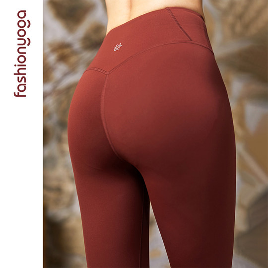 Fansheng Yoga yoga clothes fitness sports nude breathable buttocks high waist abdominal slimming yoga pants ninth pants women