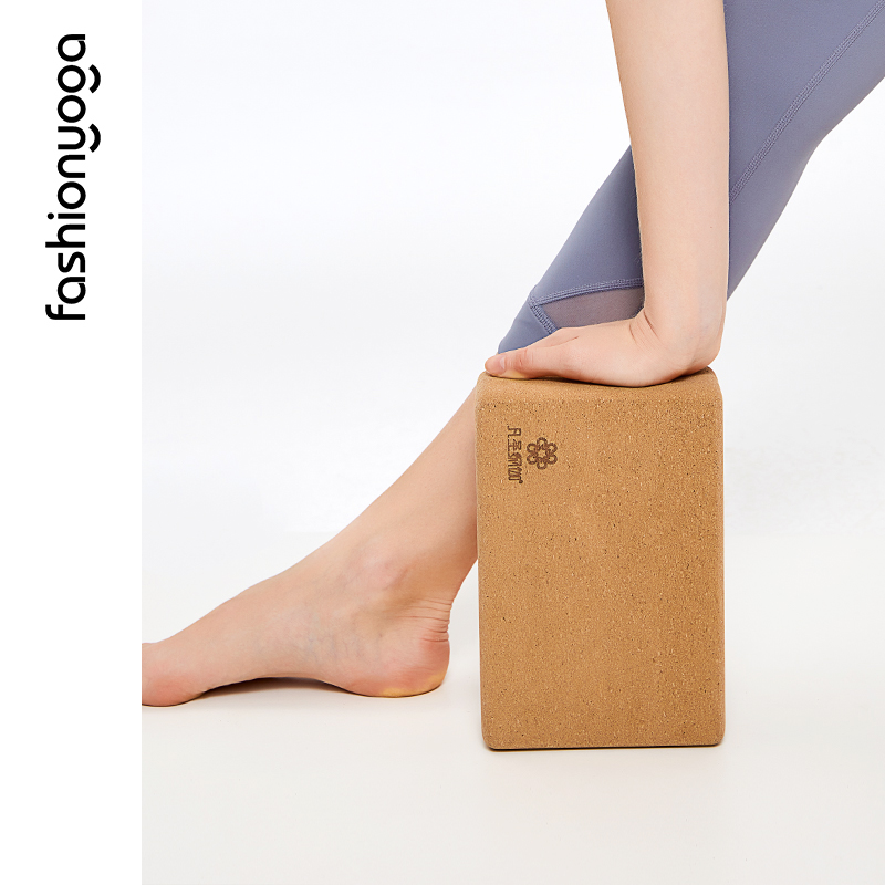 Fansheng yoga brick natural cork yoga brick strong support yoga fitness practice aids FZZ003
