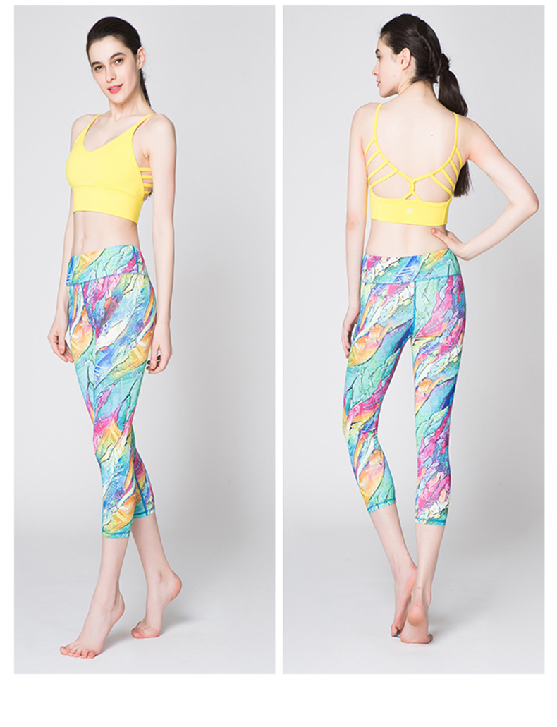 Van Saint Yoga quần áo mùa xuân và mùa hè đơn giản V-Cổ hat lại yoga vest áo ngực nữ thể thao BRA F07105 bộ quần áo tập yoga