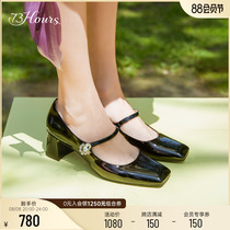 73 Hours womens shoes sweet season shallow head water drill ancient and rude shoes Mary Jane shoes