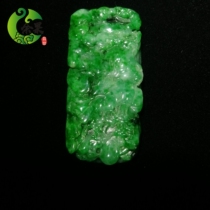 (Yu Fruits Emerald Collection Of Solitary Products) Wood Nama Full Green Mountain Water Card Pendant Sweater Chain Bully Thick Dress Master Sculptor