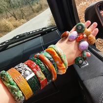 Live TV Special Link Emerald Featured Comeback Wind Bracelet Pendant Round Pearl Ornament Natural Ice seed Handstring