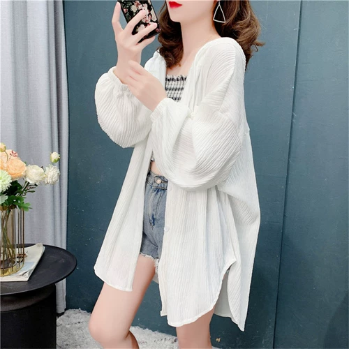 Кардиган, одежда для защиты от солнца, летняя тонкая куртка, дизайнерская рубашка, в стиле Шанель, в западном стиле, тренд сезона, ассиметричный крой