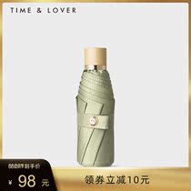 TIMELOVER sun umbrella Retro ins wind sun umbrella sunscreen and UV protection folding sun umbrella dual-use female