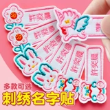 Именная наклейка для детского сада, детский водонепроницаемый пластырь, с вышивкой