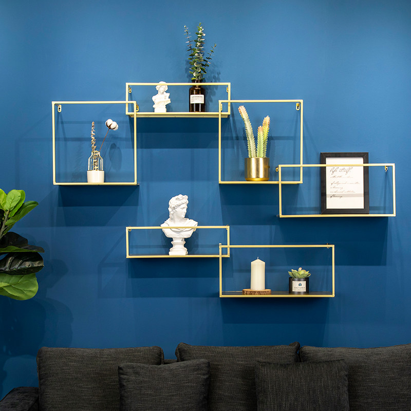 Nordic wall decoration bookframe shape frame one font collection frame living room minimal gold partition