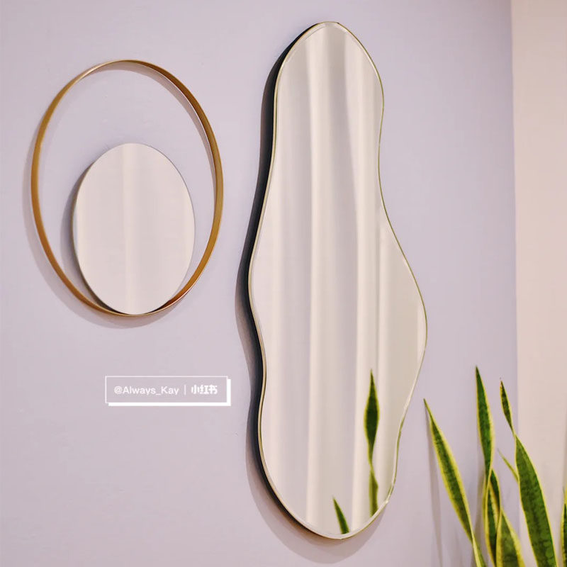 Light Extravagant Art Mirror Without Frame Full Body Mirror Wall Body Mirror Wall-mounted Decorative Mirror Explosion-Proof Full Body Mirror Clothing Shop