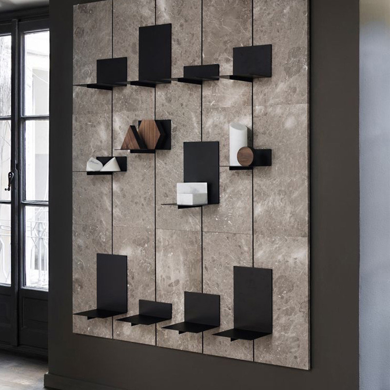 Wall-placing shelf Norius Windows Living Room decorated wall wall metal partition mesh red display frame