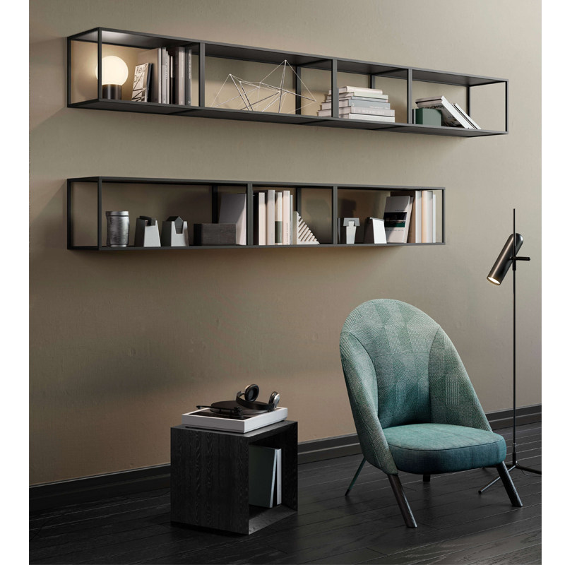 Modern simplicity wall wall wall wall wall hanging Nordic living room Iron Art Bookshelf creative in multi-layer reception frame