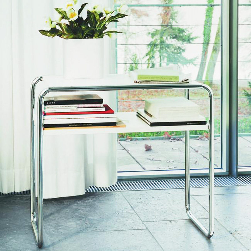 Nordic minimalist stainless steel white desk Living room Shelf Multilayer Containing shelf leaning against wall reading Bookshelf Display shelf