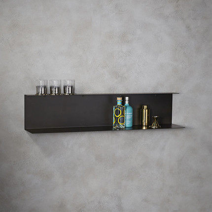 Nordic wall shelf living room wall hanging wall partition shelf bedroom wrought iron bookshelf simple modern decorative rack