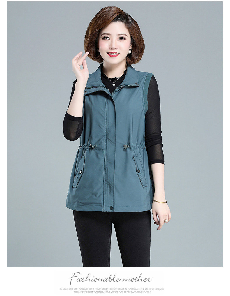 Осенний жилет, майка топ, куртка, для среднего возраста, большой размер, 50 лет O 