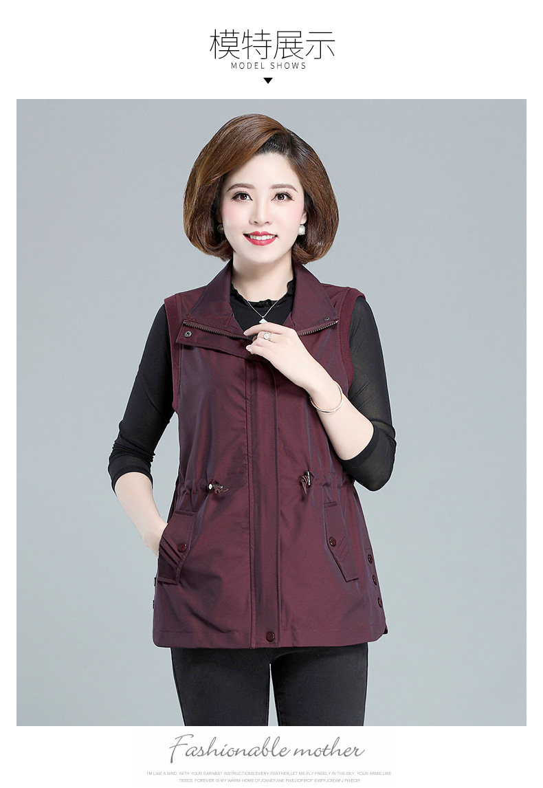 Осенний жилет, майка топ, куртка, для среднего возраста, большой размер, 50 лет O 