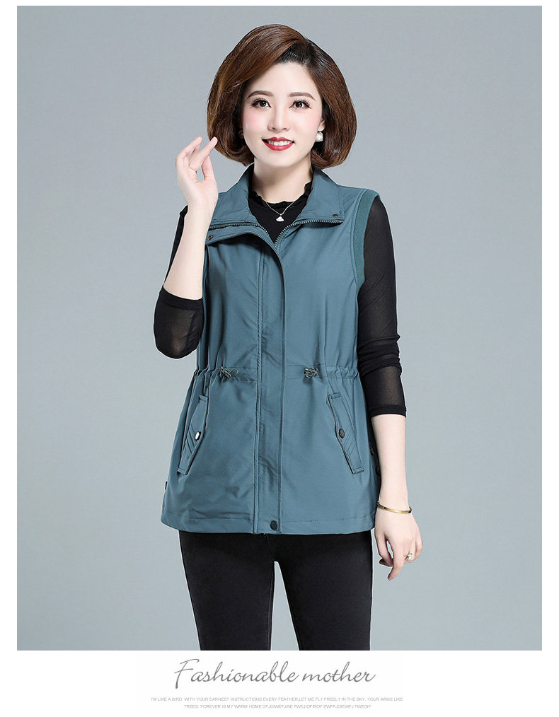 Осенний жилет, майка топ, куртка, для среднего возраста, большой размер, 50 лет O 