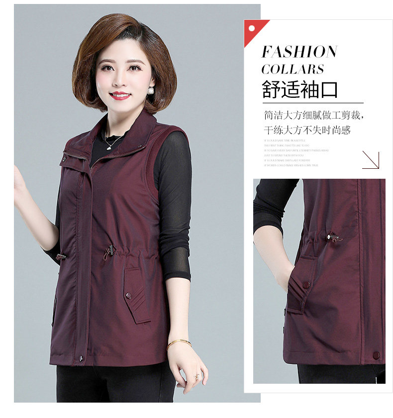 Осенний жилет, майка топ, куртка, для среднего возраста, большой размер, 50 лет O 