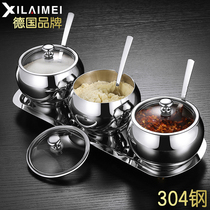 Germany West Laimei kitchen 304 stainless steel seasoning tank set household European condiment box seasoning tank seasoning box