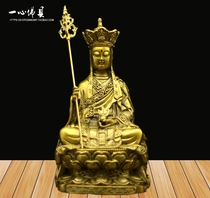 Jiuhuashan Kishan King Tibetan Bodhisattva bronze statue Ksitibet Bodhisattva Sansheng Pure Bronze Buddha Statue ornaments