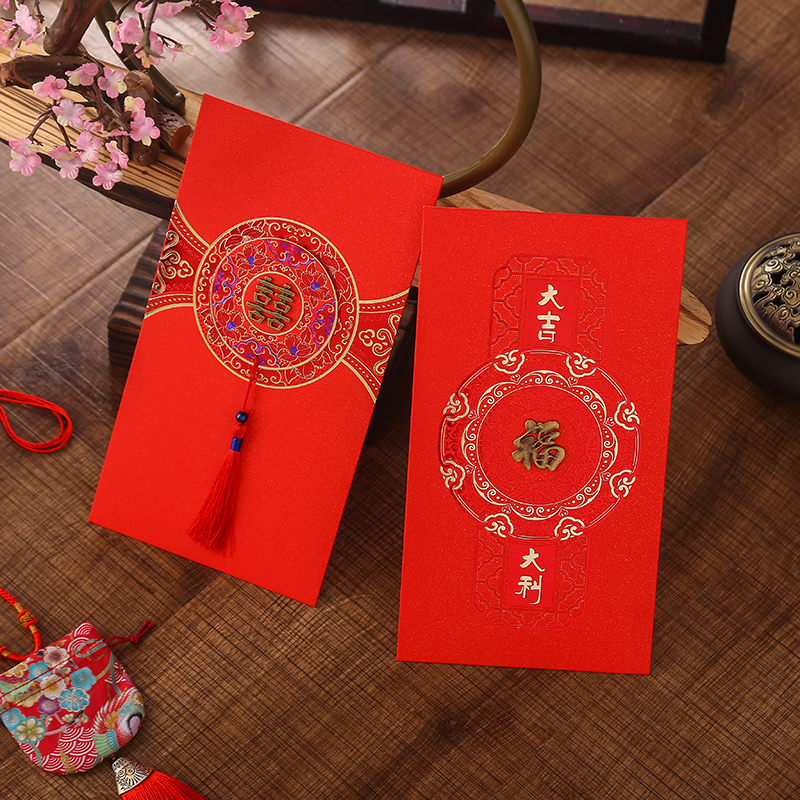 Festival of Creative Wedding Festival General thickness copper Fukuyuan red bag personality of China Festival Festival is sealed