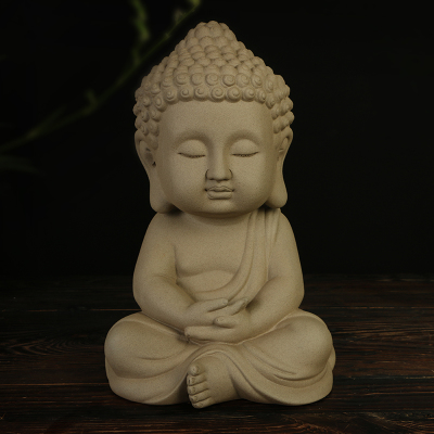 Ceramic town house lucky Amitabha Buddha Buddha statue craft gift decoration housewarming gift living room home safety decoration