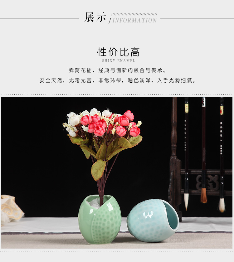 Long Tuyền celadon đồ trang trí sáng tạo thủ công cá tính thời trang thiết bị hoa trang trí nhà bình hoa thủy canh - Trang trí nội thất trang tri noi that