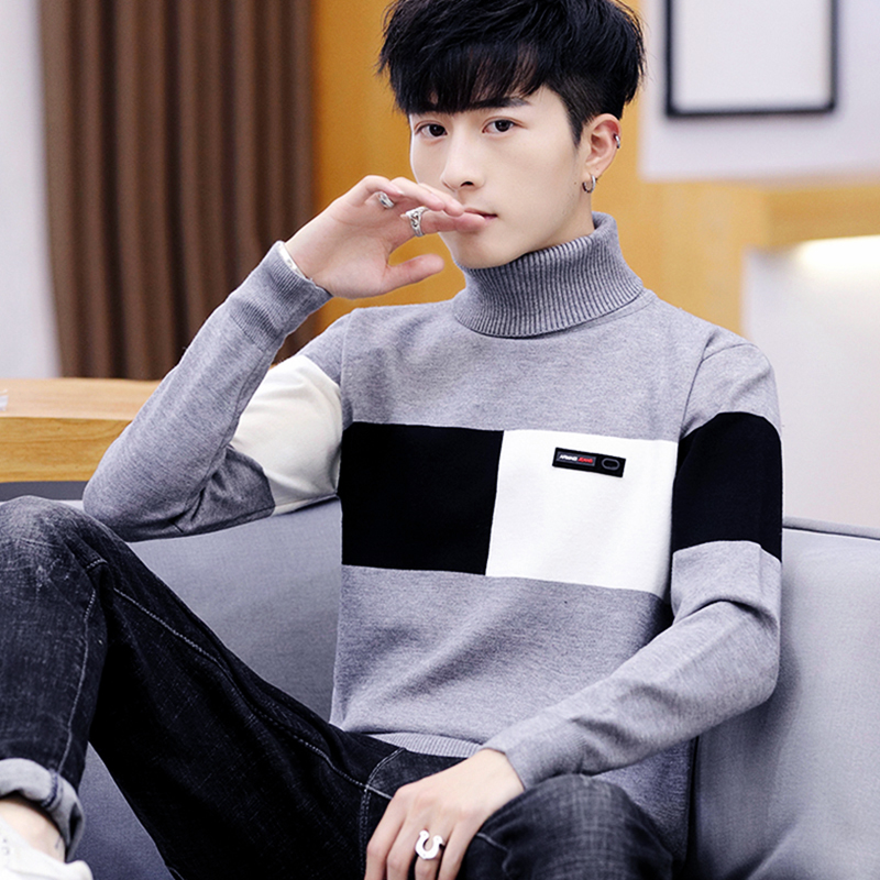 Men's high collar sweaters Gardown thickened autumn Winter 2022 new trends beating bottom-knitted sweatshirt Han version sashimi sweatshirt
