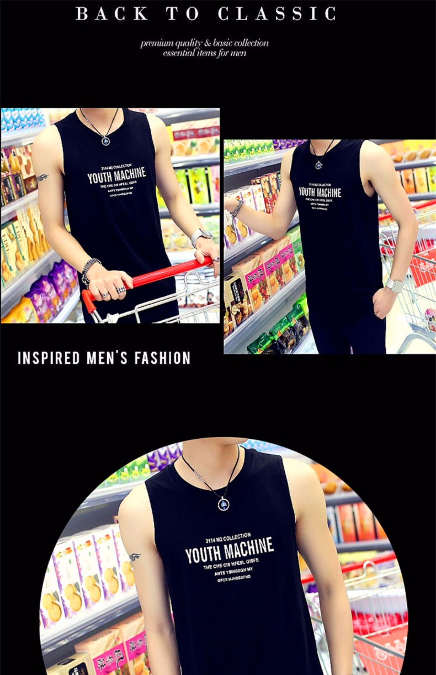Phiên bản nam Hàn Quốc của áo vest tự canh nam thanh niên mùa hè cotton bó sát in áo thấm mồ hôi áo thể thao thủy triều không tay - Lót áo gym