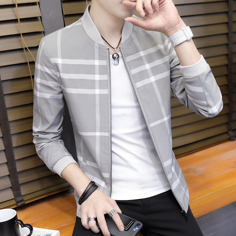 Spring and autumn Men's jacket Han version Trend Spring Teen Men's Clothing Vest Casual Clothes Summer Clothing Slim Fit Jacket