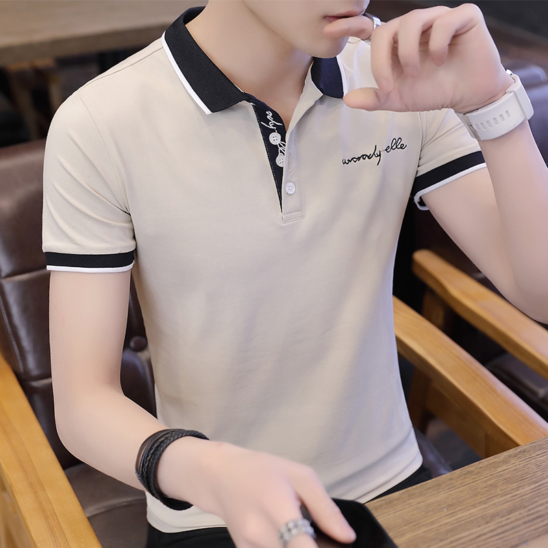 Summer dress men's T-shirt short sleeve trend 2022 Summer new half sleeve POLO shirt collar male equipped with a T-shirt