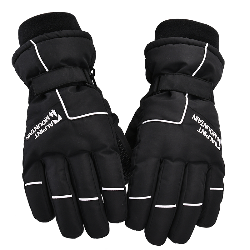 Elmont ski gloves male and female winter thickened windproof lovers bike anti-chill and warm gloves electric car gloves