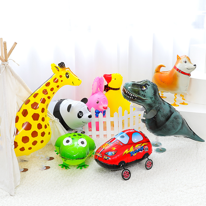 Walk Walks Pets Aluminum Film Balloons Cartoon Animals Birthday Parties Dress Arrangement Items Children Toy Balloons