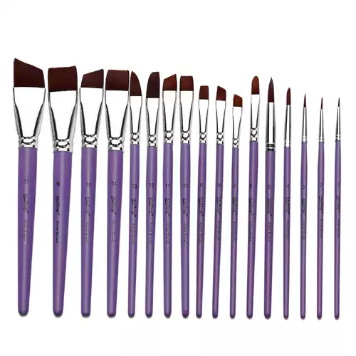 Окрашенная кисть для лица, комплект, гуашь, художественный мел, акварель, мелки, акрил для создания градиентных переходов, 17 шт