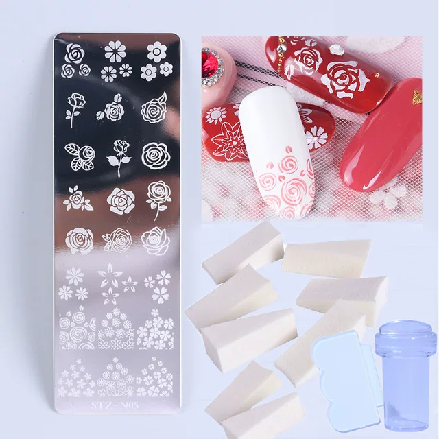 [1 набор штампов Nail Art Plate Leaf Flower Dreamcatcher]