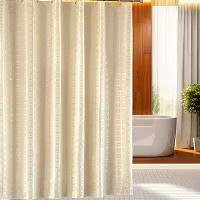 Powder room waterproof shower curtain cloth thickened mildew-proof bathroom curtain occlusion partition window hanging curtain door curtain Hotel shower curtain set
