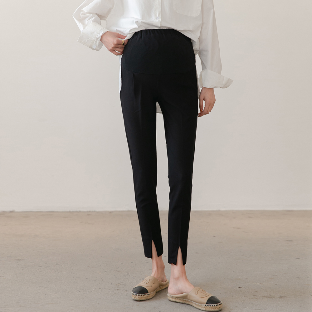 Slim leg Bi Entrance ~ Pregnant Woman Inner Lap Pants Spring Autumn Outside Wearing A Lean Care 90% Pants Straight Barrel Pants Fashion Pencil Pants