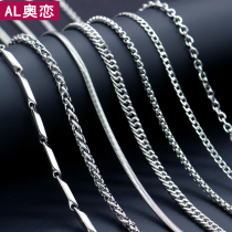 Personality Han Edition Necklace Men Titanium Steel Lock Bone Chain Bully Tide Male chain Snake Bone Chain Student Ornaments Accessories