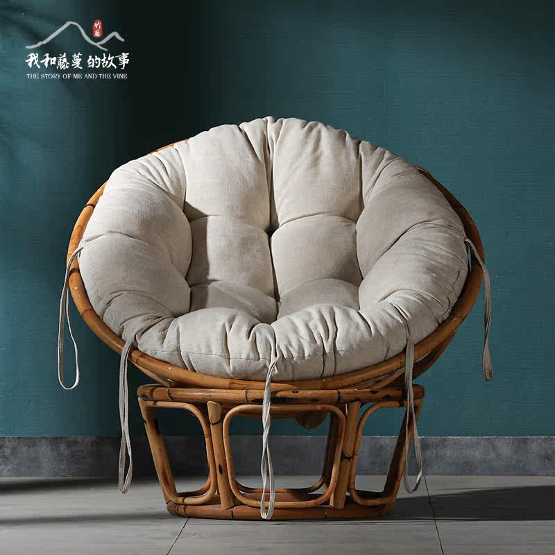 Bamboo Rattan Radar Chair Balcony Casual Lounge Chair Sloth Sofa Nets Red Folk Sleeping Sun Chair Vine Chair Single Sofa Chair