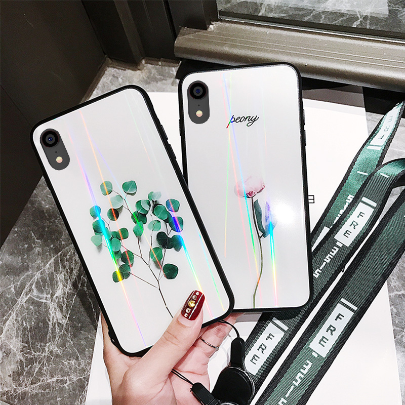 苹果8plus手机壳iphonex玻璃文字6s硅胶9套ip