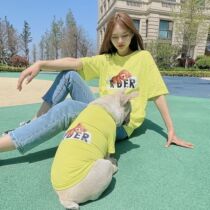 Korean Version Pet Clothing Thin summer minidog teddy Bears Puppy owner Clothing Kitty Pure Cotton Casual Wear