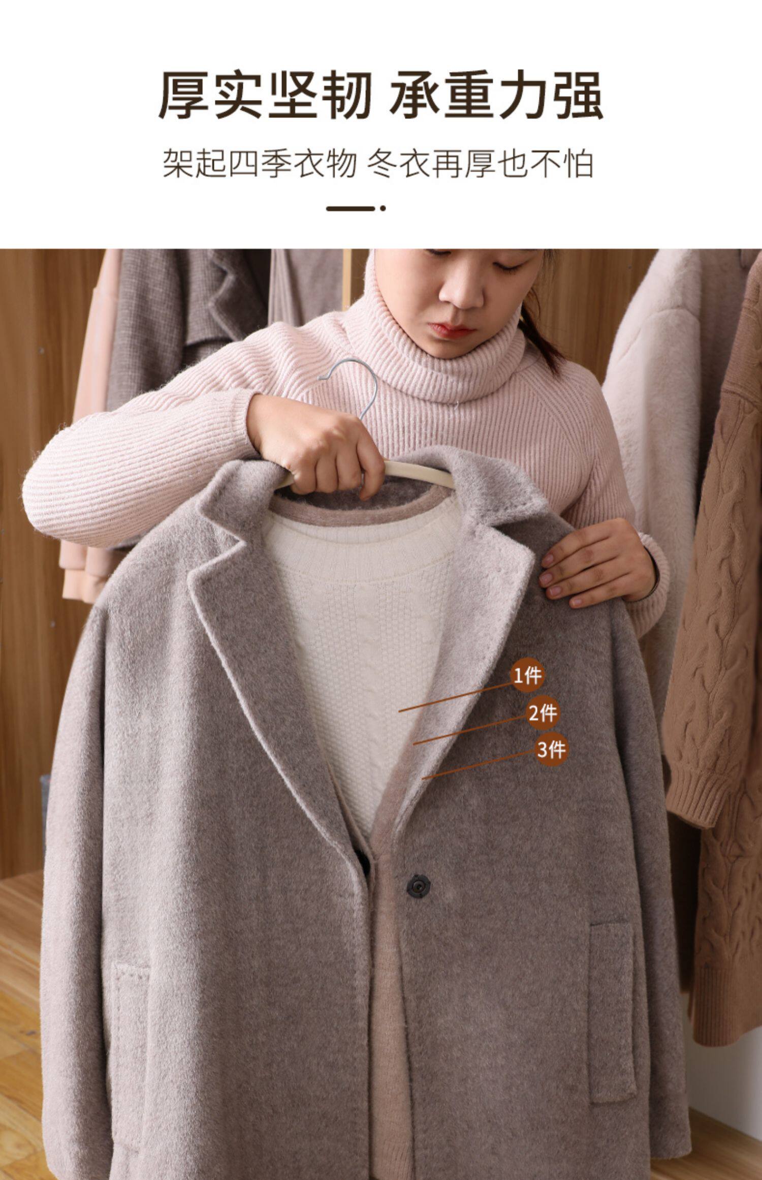 植绒衣架防滑收纳整理师专用超薄无痕衣柜护衣加长成人日式丝绸挂衣撑详情7