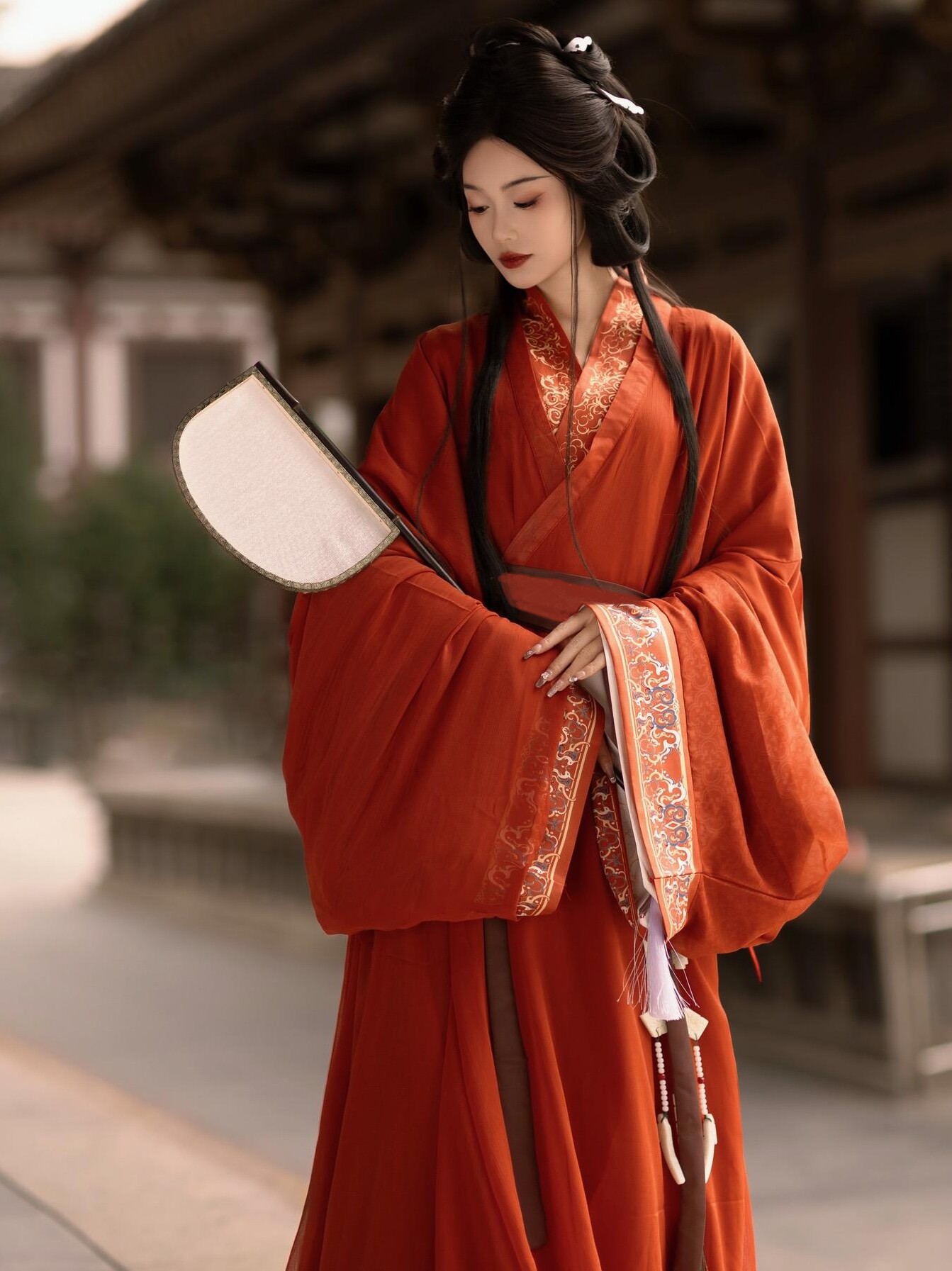 战国袍汉服古装女马山楚墓复原款！红到心巴上的国风神器，美到窒息！-汉服连衣裙-淘宝好物网