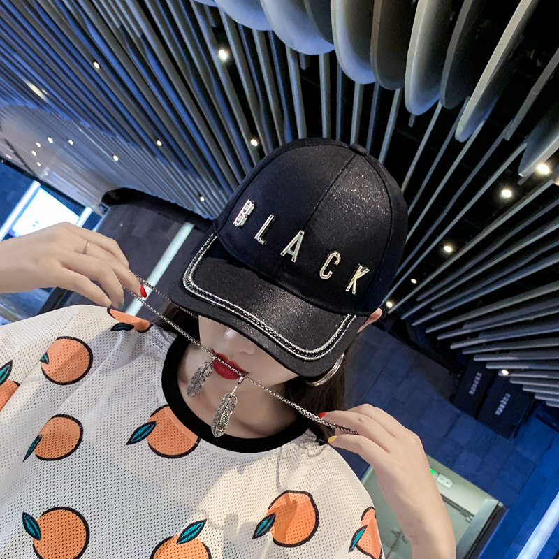 Cap Child Han version Chauded 100 Lap Duck Tongue Cap Spring Autumn Sun Visor Sunscreen Sunscreen Hood Stylish Black Duck Tongue Cap