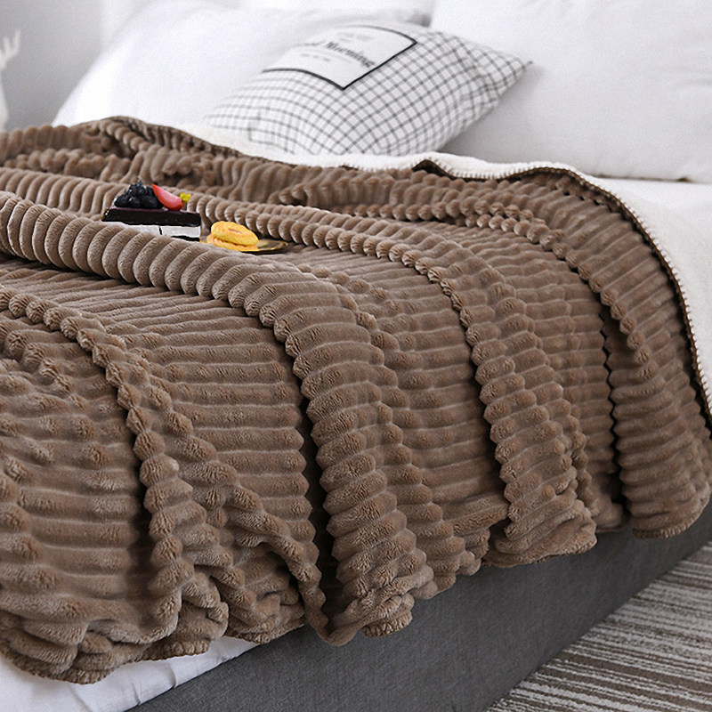Winter coral fleece double blanket sheet double lamb fleece blanket quilt flannel thickening office nap